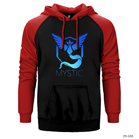 Pokemon Team Mystic Çift Renk Reglan Kol Sweatshirt / Hoodie