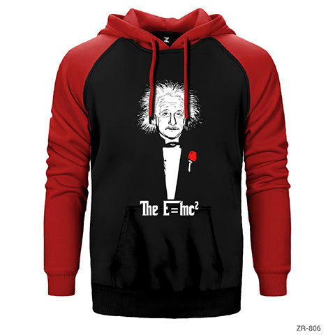 Einstein Emc2 Çift Renk Reglan Kol Sweatshirt / Hoodie