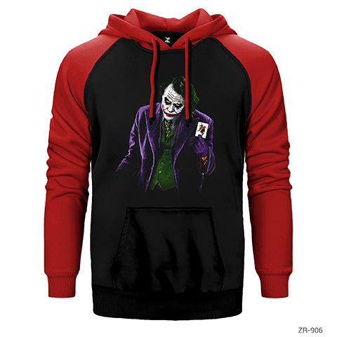 Joker Card 2 Çift Renk Reglan Kol Sweatshirt / Hoodie