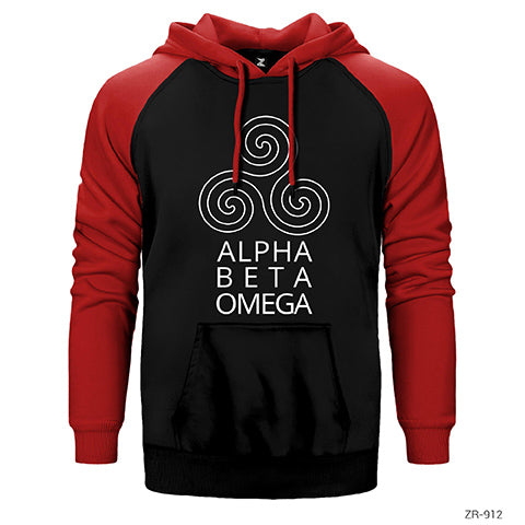 Teen Wolf Aplha Beta Omega Çift Renk Reglan Kol Sweatshirt / Hoodie