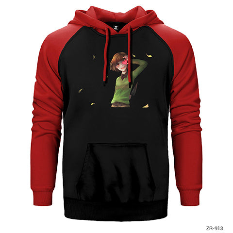 Chara Hearth Çift Renk Reglan Kol Sweatshirt / Hoodie