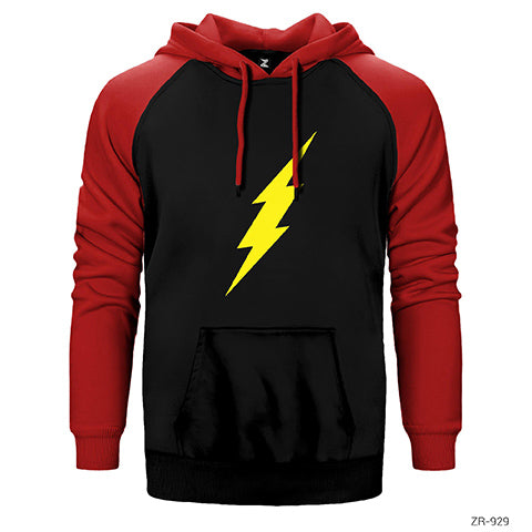 The Flash Lighting Çift Renk Reglan Kol Sweatshirt / Hoodie