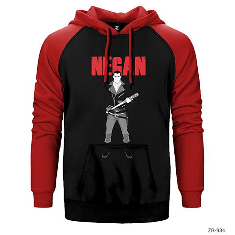 The Walking Dead Negan Çift Renk Reglan Kol Sweatshirt / Hoodie