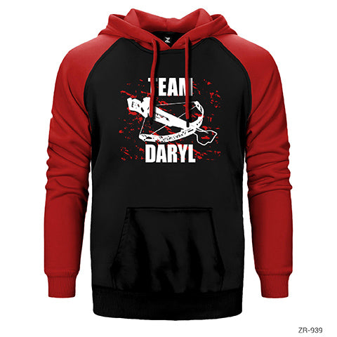 The Walking Dead Team Daryl Çift Renk Reglan Kol Sweatshirt / Hoodie