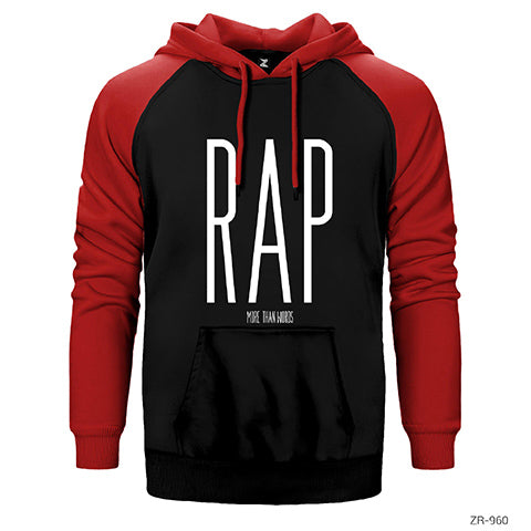 RAP Çift Renk Reglan Kol Sweatshirt / Hoodie