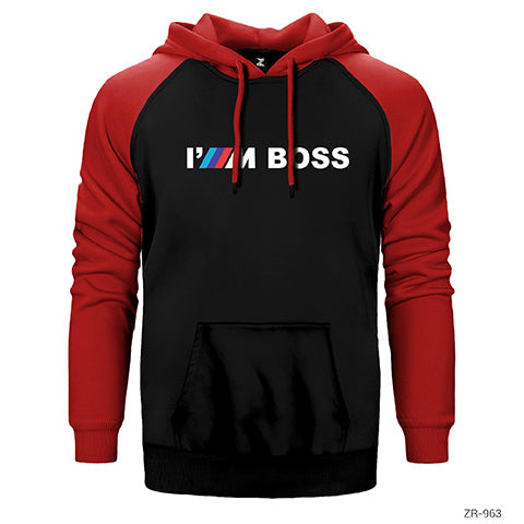 iM Boss Çift Renk Reglan Kol Sweatshirt / Hoodie