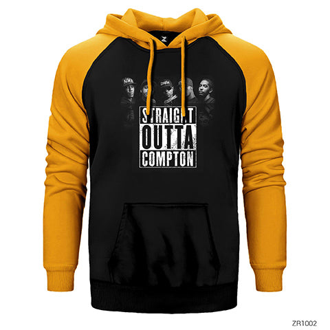 N.W.A Straight Outta Compton Çift Renk Reglan Kol Sweatshirt / Hoodie
