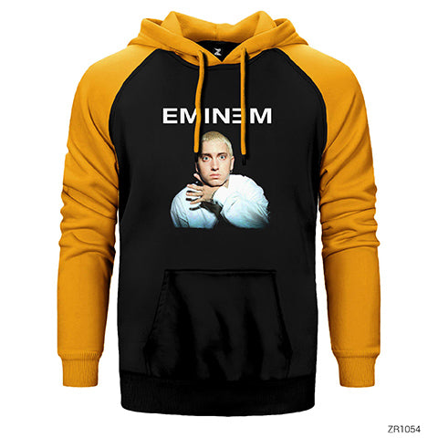 Eminem Cuff Çift Renk Reglan Kol Sweatshirt / Hoodie