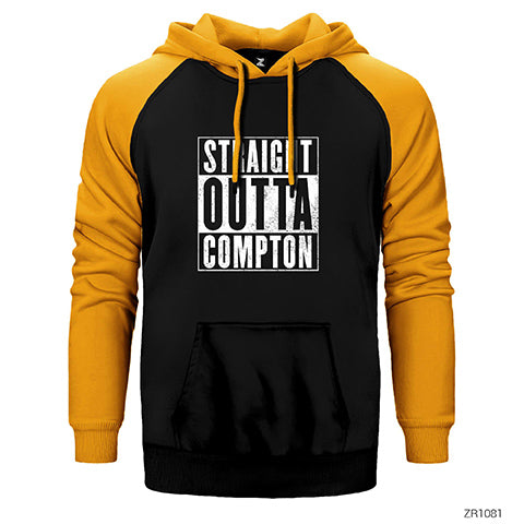 NWA Straight Outta Compton Çift Renk Reglan Kol Sweatshirt / Hoodie