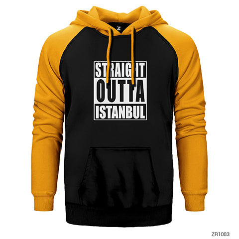 NWA Straight Outta Istanbul Çift Renk Reglan Kol Sweatshirt / Hoodie