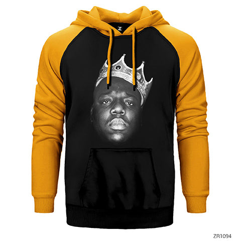 The Notorious Biggie Çift Renk Reglan Kol Sweatshirt / Hoodie