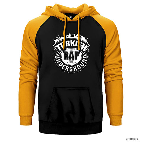Türkçe Rap Çift Renk Reglan Kol Sweatshirt / Hoodie