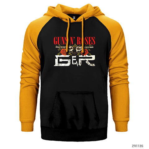Guns n Roses Guns Çift Renk Reglan Kol Sweatshirt / Hoodie