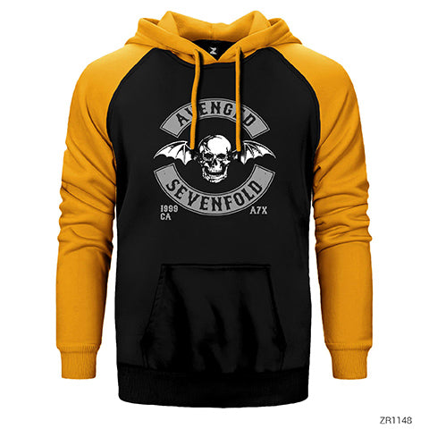 Avenged Sevenfold Back Patch Çift Renk Reglan Kol Sweatshirt / Hoodie