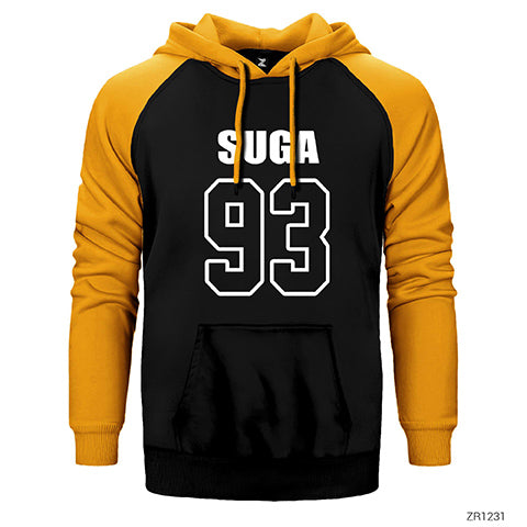 BTS Suga 93 Çift Renk Reglan Kol Sweatshirt / Hoodie