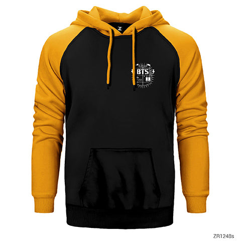 BTS Sheild Mini Logo Çift Renk Reglan Kol Sweatshirt / Hoodie