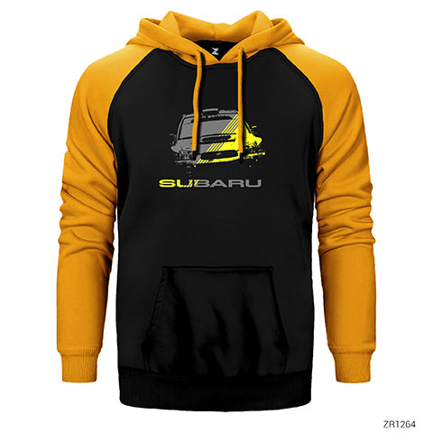 Subaru Impreza Lined Çift Renk Reglan Kol Sweatshirt / Hoodie