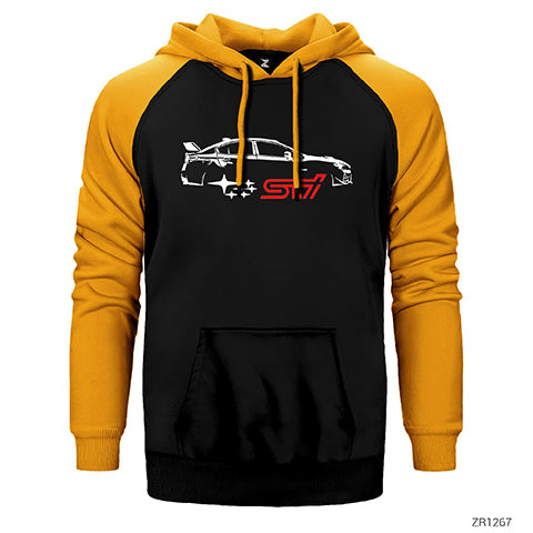 Subaru SWRX STI Çift Renk Reglan Kol Sweatshirt / Hoodie