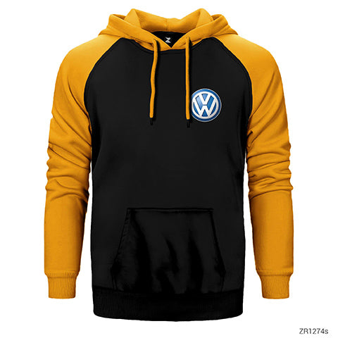 Volkswagen Logo Çift Renk Reglan Kol Sweatshirt / Hoodie