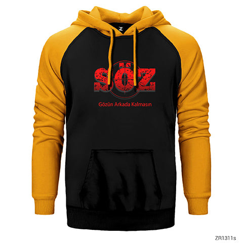 Söz Dizisi Logo Çift Renk Reglan Kol Sweatshirt / Hoodie