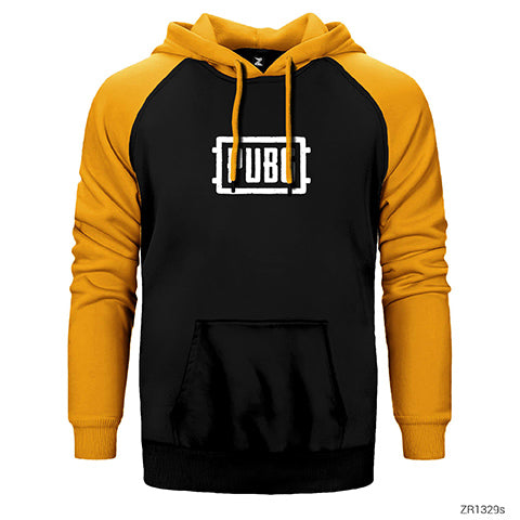 PUBG Logo Classic Çift Renk Reglan Kol Sweatshirt / Hoodie