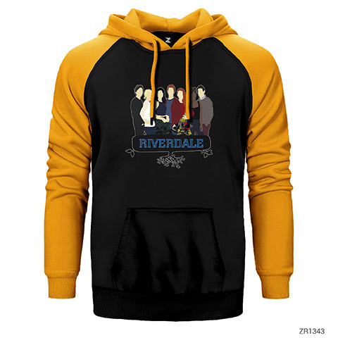 Riverdale Cartoon Çift Renk Reglan Kol Sweatshirt / Hoodie