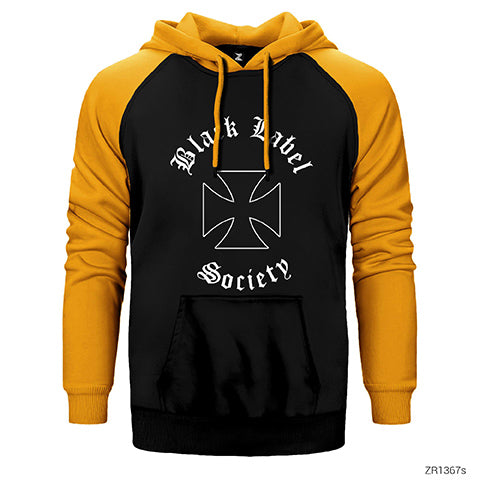 Black Label Society Çift Renk Reglan Kol Sweatshirt / Hoodie