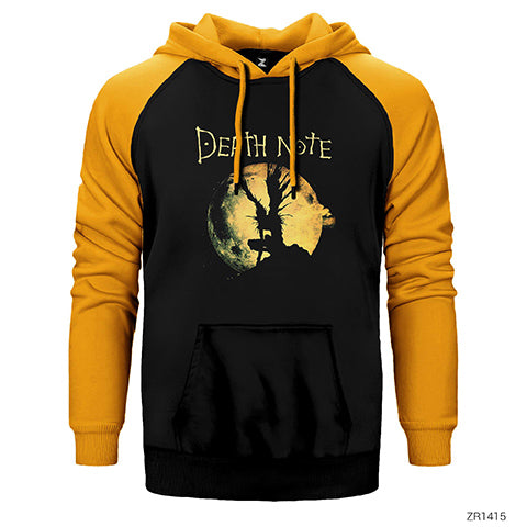 Death Note Moon Çift Renk Reglan Kol Sweatshirt / Hoodie