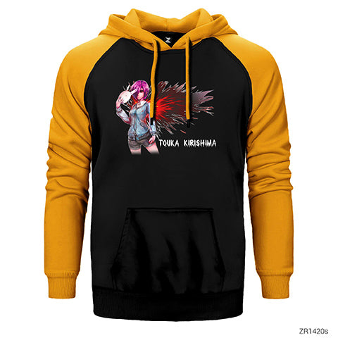 Tokyo Ghoul Touka Rabbit Çift Renk Reglan Kol Sweatshirt / Hoodie