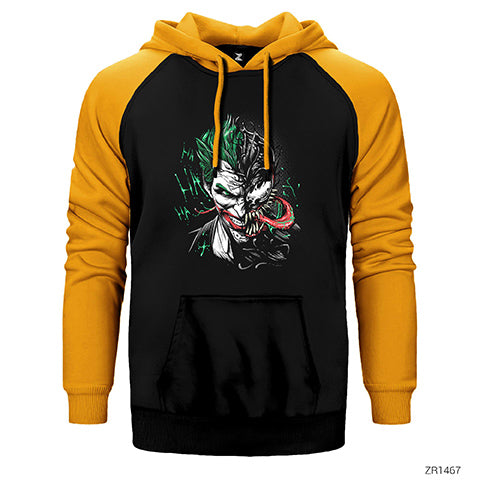 Joker Venom Çift Renk Reglan Kol Sweatshirt / Hoodie