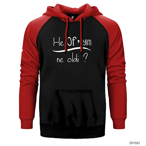 He ofliyim Çift Renk Reglan Kol Sweatshirt / Hoodie