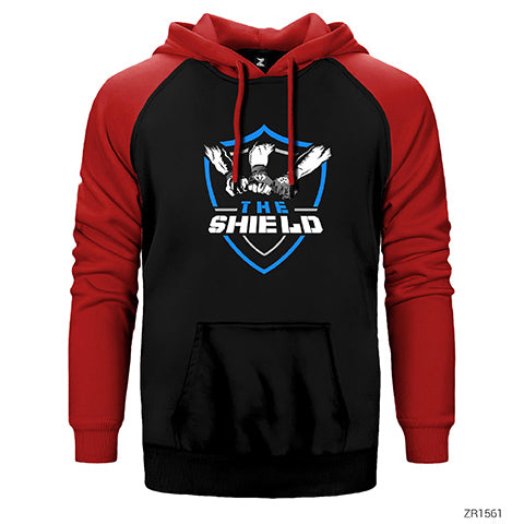 The Sheild Çift Renk Reglan Kol Sweatshirt / Hoodie