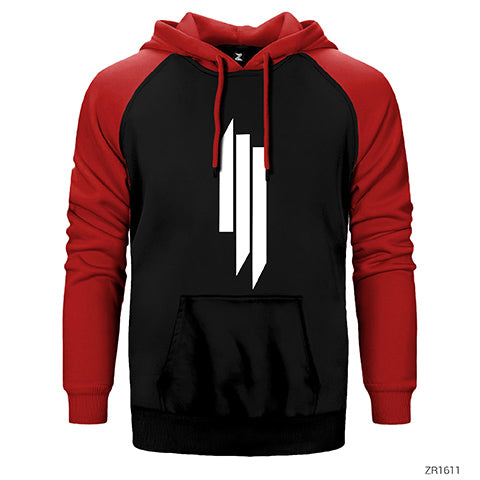 Skrillex Çift Renk Reglan Kol Sweatshirt / Hoodie
