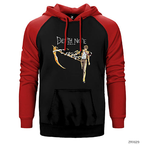 Death Note Raptor Çift Renk Reglan Kol Sweatshirt / Hoodie