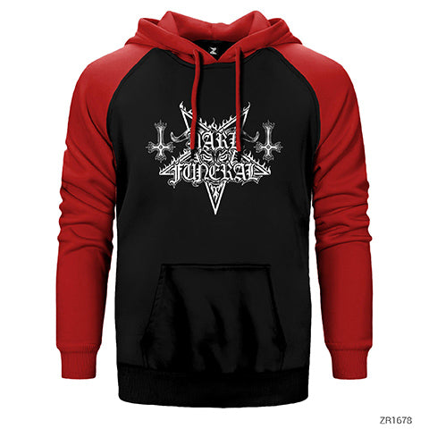 Dark Funeral Çift Renk Reglan Kol Sweatshirt / Hoodie