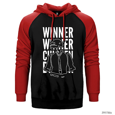 PUBG Winner Winner Çift Renk Reglan Kol Sweatshirt / Hoodie