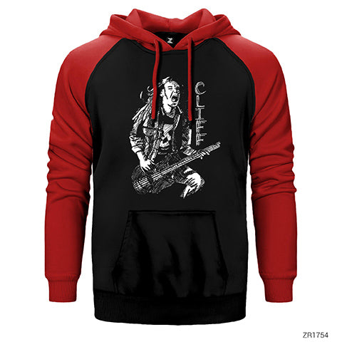 Cliff Burton Skecthy Çift Renk Reglan Kol Sweatshirt / Hoodie