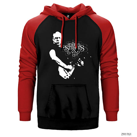 Dire Straits Guitar Çift Renk Reglan Kol Sweatshirt / Hoodie
