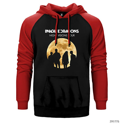Imagine Dragons Night Vision Çift Renk Reglan Kol Sweatshirt / Hoodie