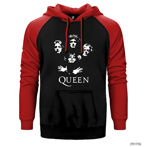Queen Group Çift Renk Reglan Kol Sweatshirt / Hoodie