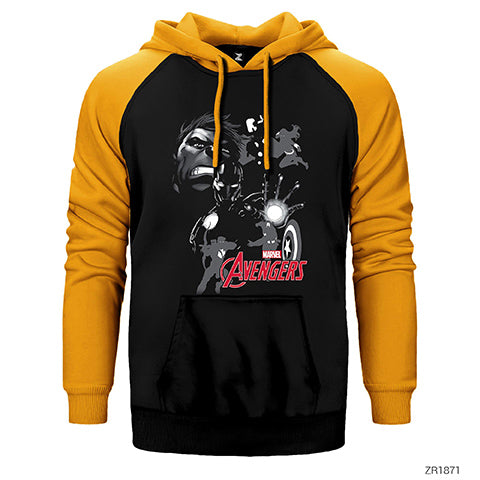 Avengers End Game Cover Çift Renk Reglan Kol Sweatshirt / Hoodie