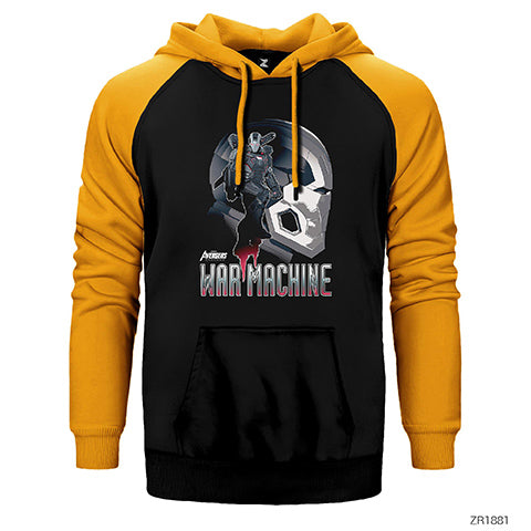 Avengers War Machine Çift Renk Reglan Kol Sweatshirt / Hoodie