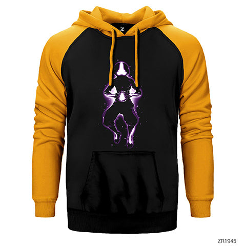 Avatar Meditating Aang Çift Renk Reglan Kol Sweatshirt / Hoodie