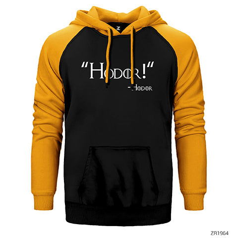 Game of Thrones Hodor Çift Renk Reglan Kol Sweatshirt / Hoodie