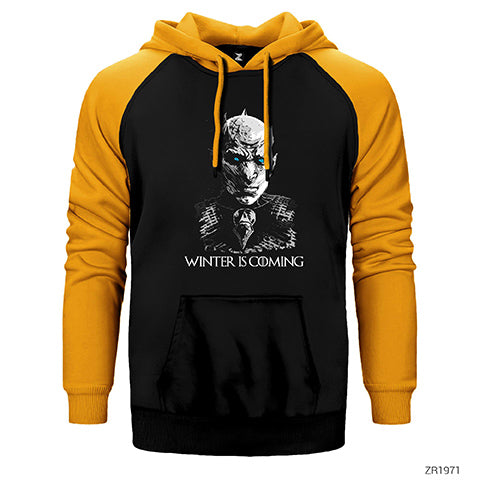 Game of Thrones Nights Watch Çift Renk Reglan Kol Sweatshirt / Hoodie