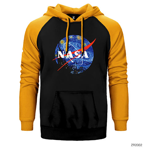 Nasa Paint Çift Renk Reglan Kol Sweatshirt / Hoodie