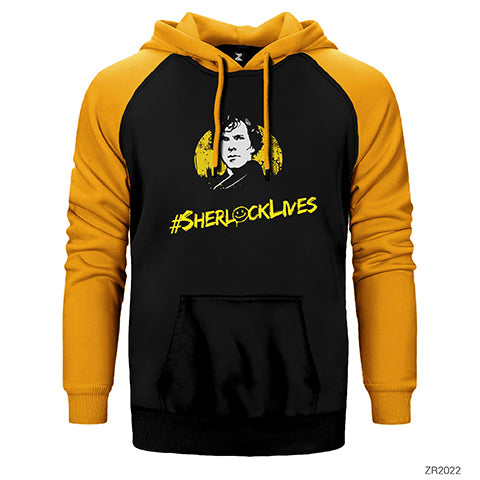 Sherlock Holmes Sherlocklives Çift Renk Reglan Kol Sweatshirt / Hoodie