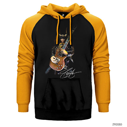Guns N Roses Slash Solo Çift Renk Reglan Kol Sweatshirt / Hoodie