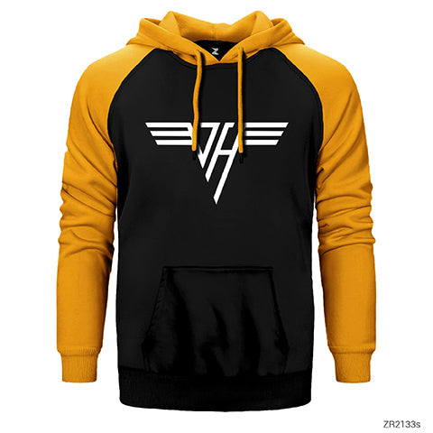 Van Halen Logo Classic Çift Renk Reglan Kol Sweatshirt / Hoodie