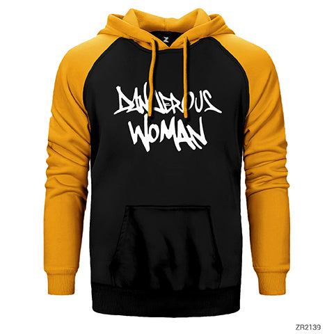 Ariana Grande Dangerous Woman Çift Renk Reglan Kol Sweatshirt / Hoodie